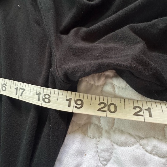 Lauren Ralph Lauren Black Drapey Open Front Long Sleeve Cardigan Size Medium - Picture 7 of 12